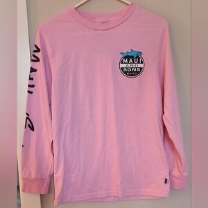 Maui and Sons Pink Long Sleeve Tee